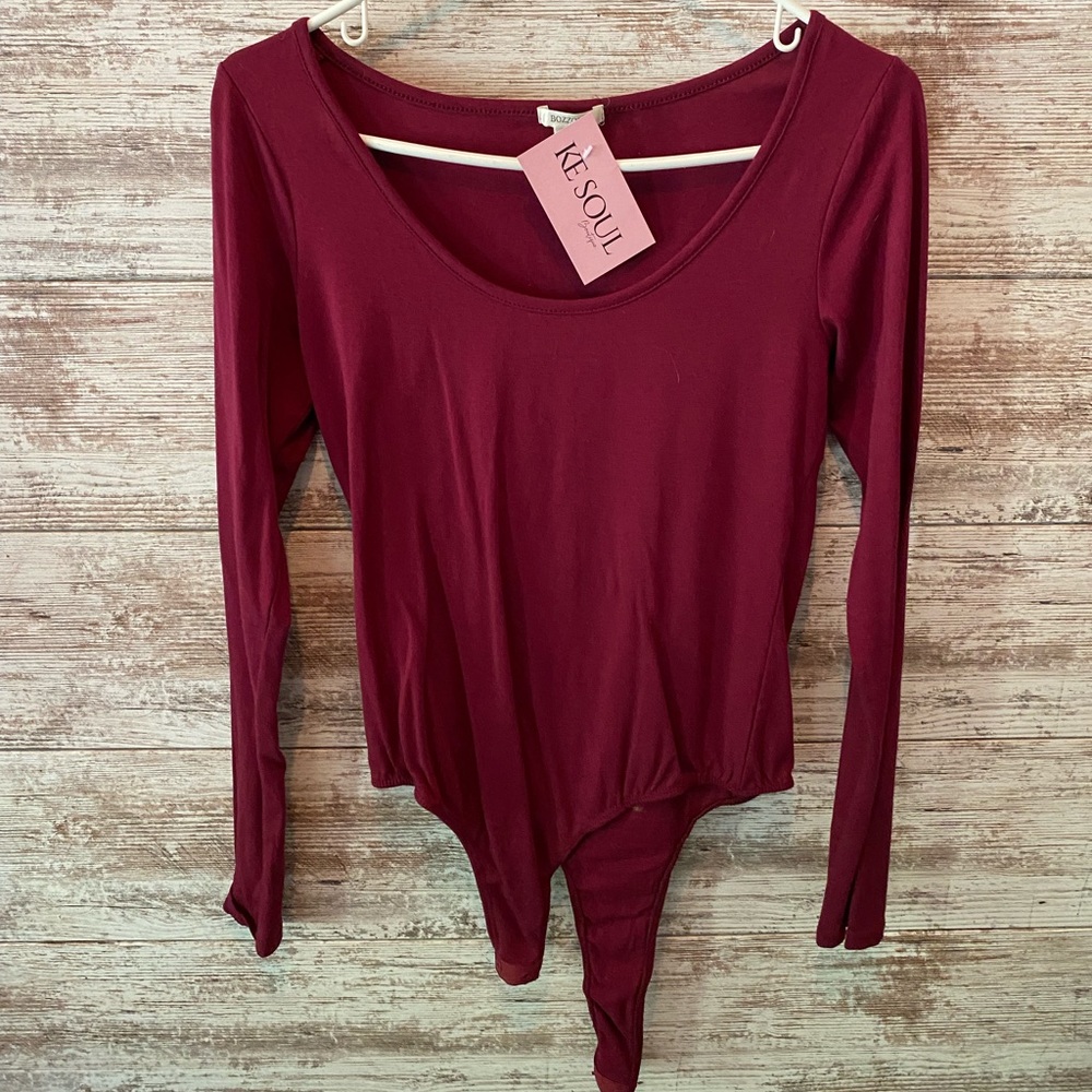 Maroon Body suit NWT